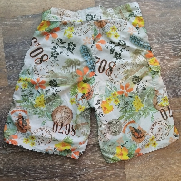 Ron Jon Tropical Board Shorts Green and Orange - Picture 3 of 3